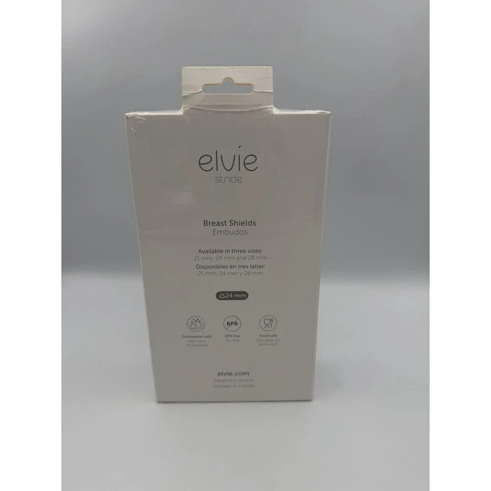 Elvie Stride 24mm Breast Shields 2 Pack Replacement Flanges BPA Free New (1 Box)